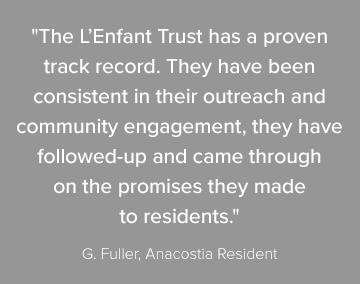 The L'Enfant Trust outreach and community engagement