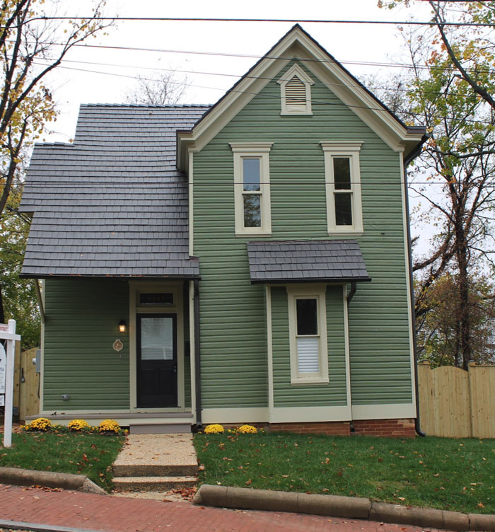 Exterior of restored historic home